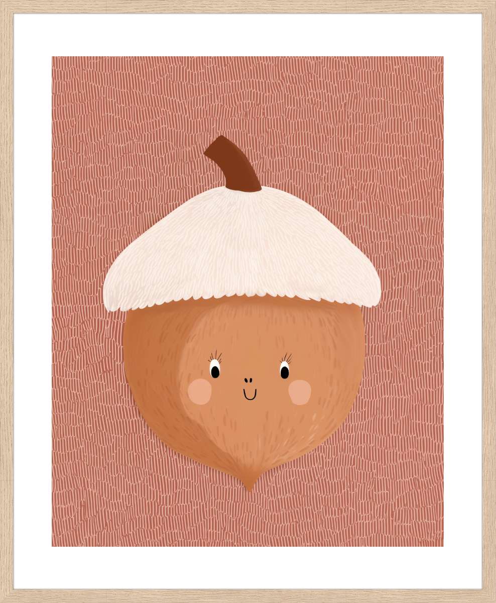 Oak Frame with White Border