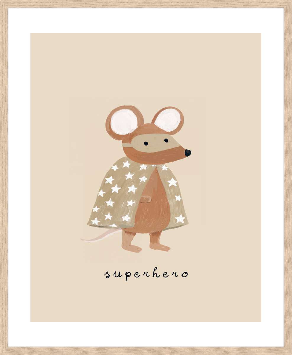 Oak Frame with White Border