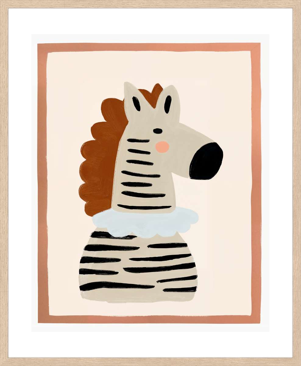 Oak Frame with White Border