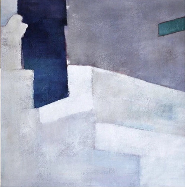 (HIRED) Framed Abstract framed Minimalist Shades of Blue
