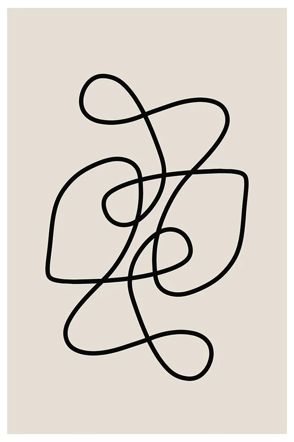 (HIRED) Framed - Line Art Abstract
