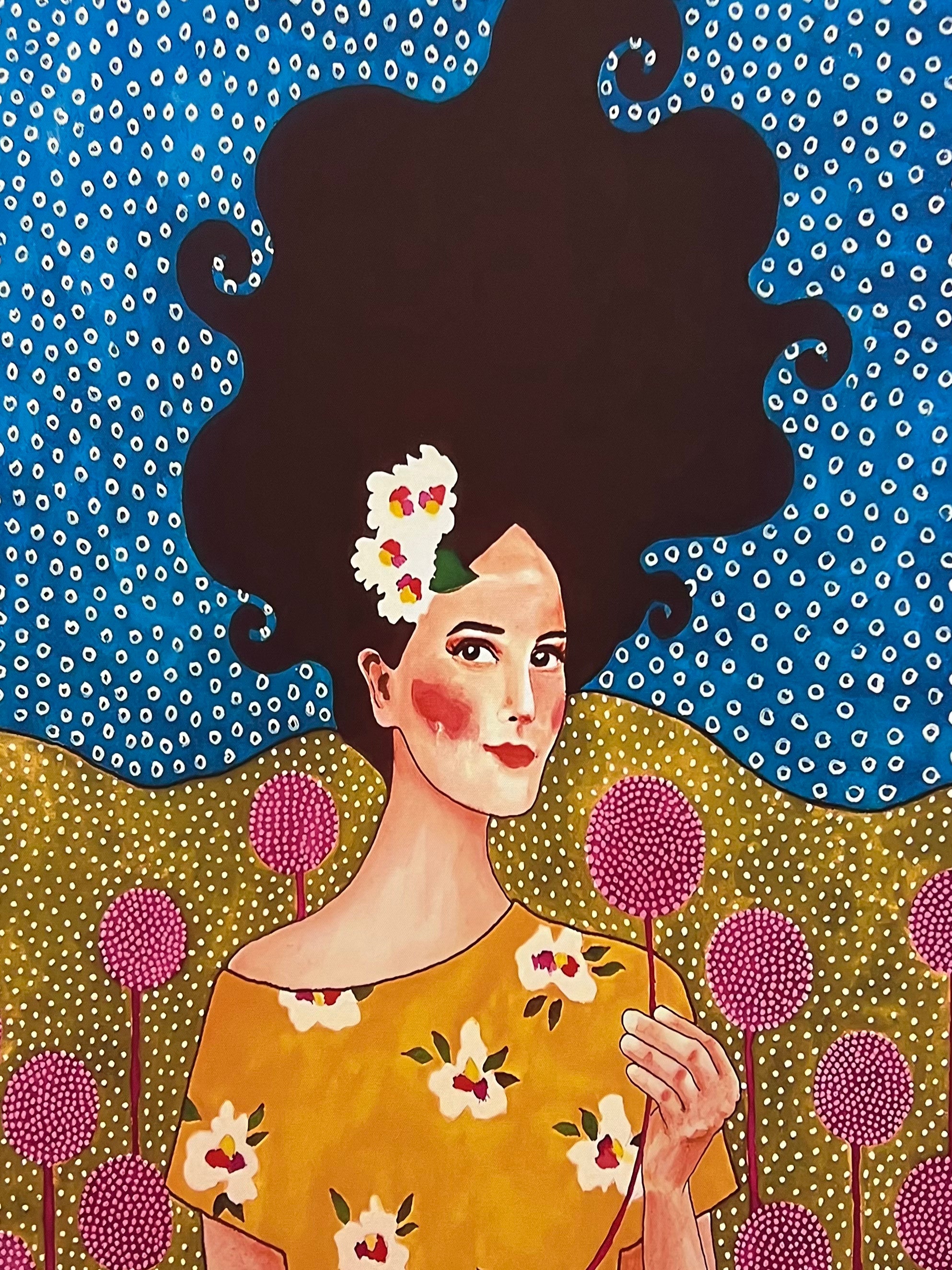 Framed - Fashion Flower Girl - Print B