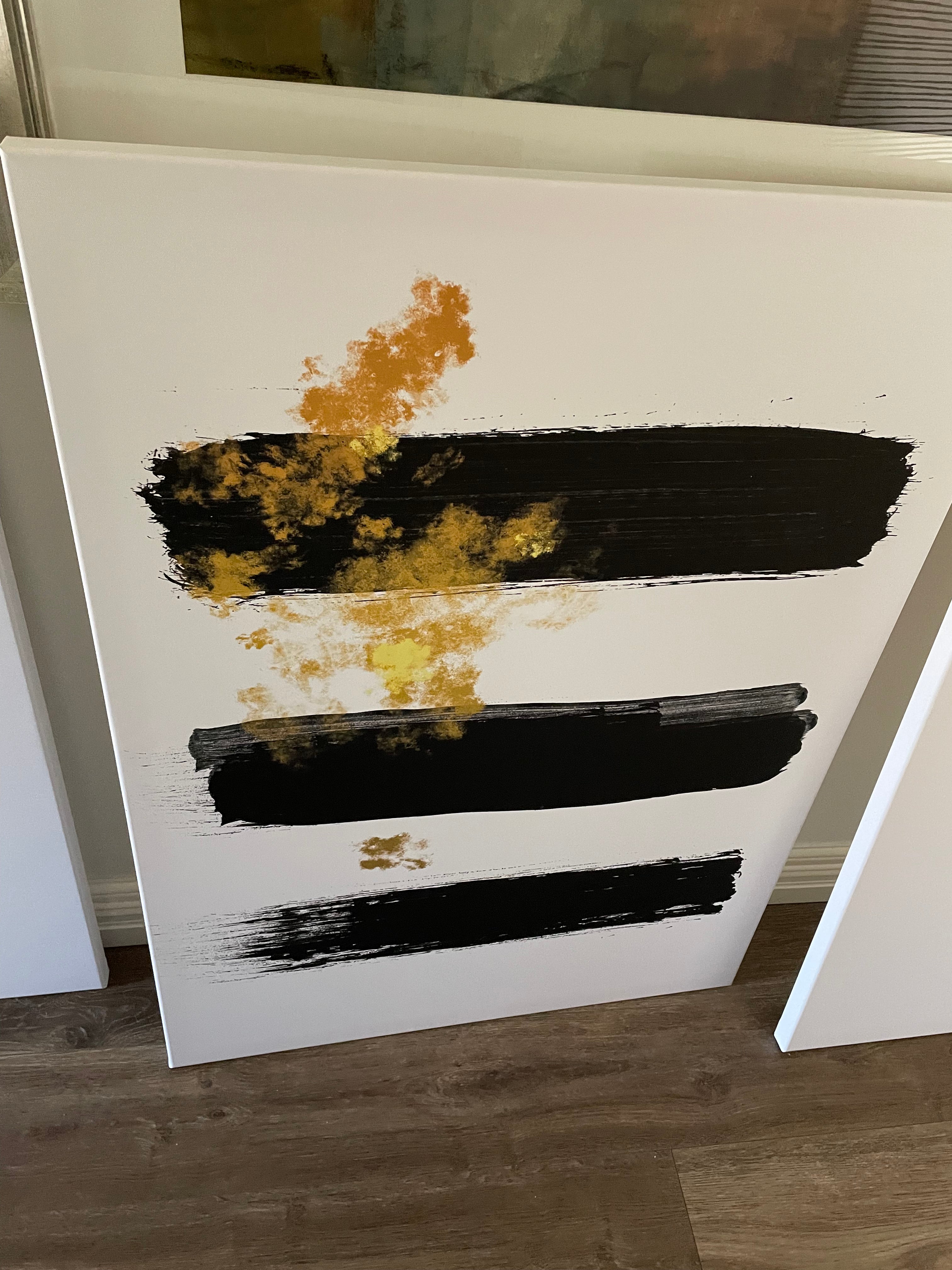 Abstract Black and Gold - Print B