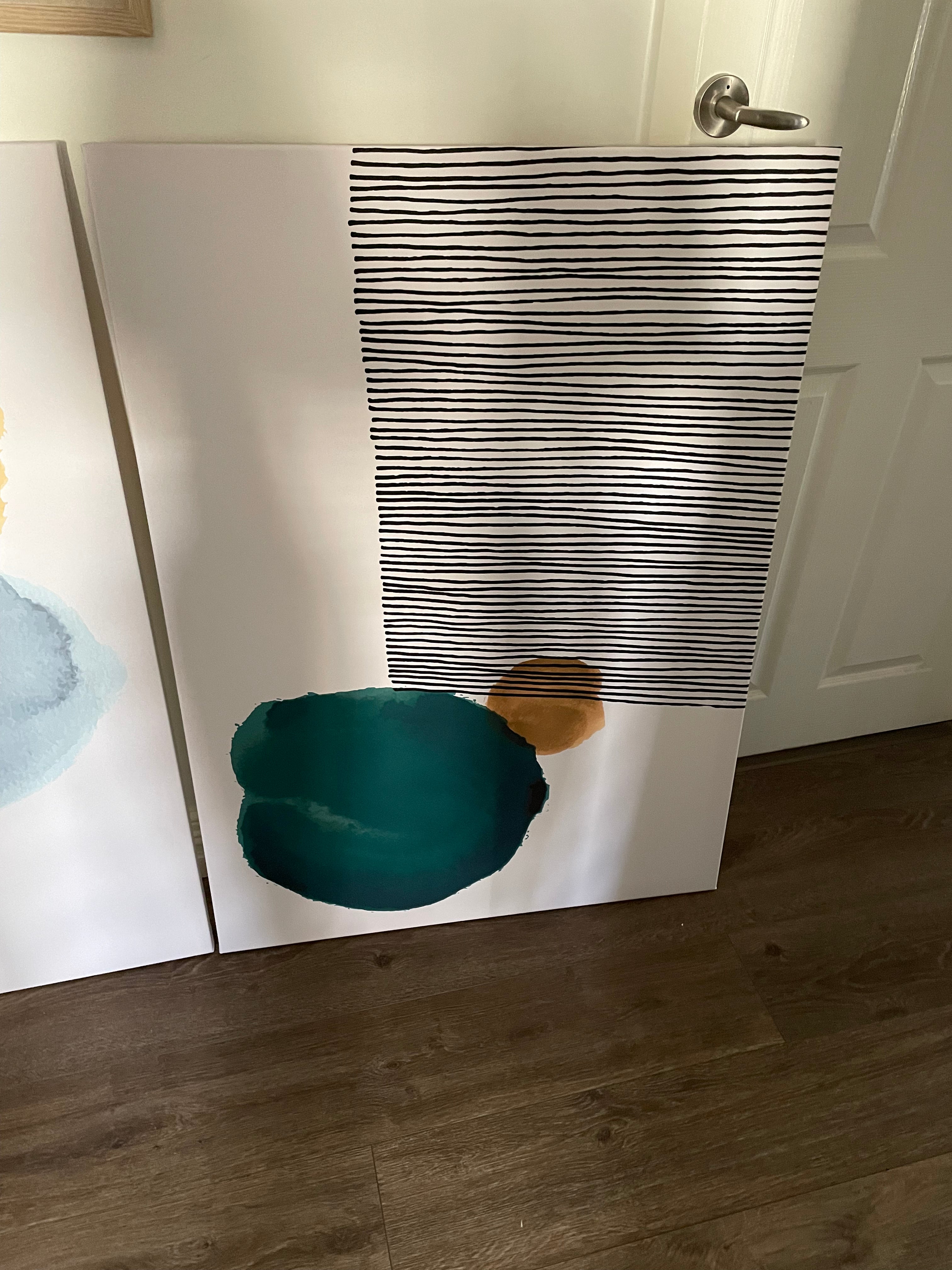 (HIRED) Abstract Watercolour Green and Gold - Print C