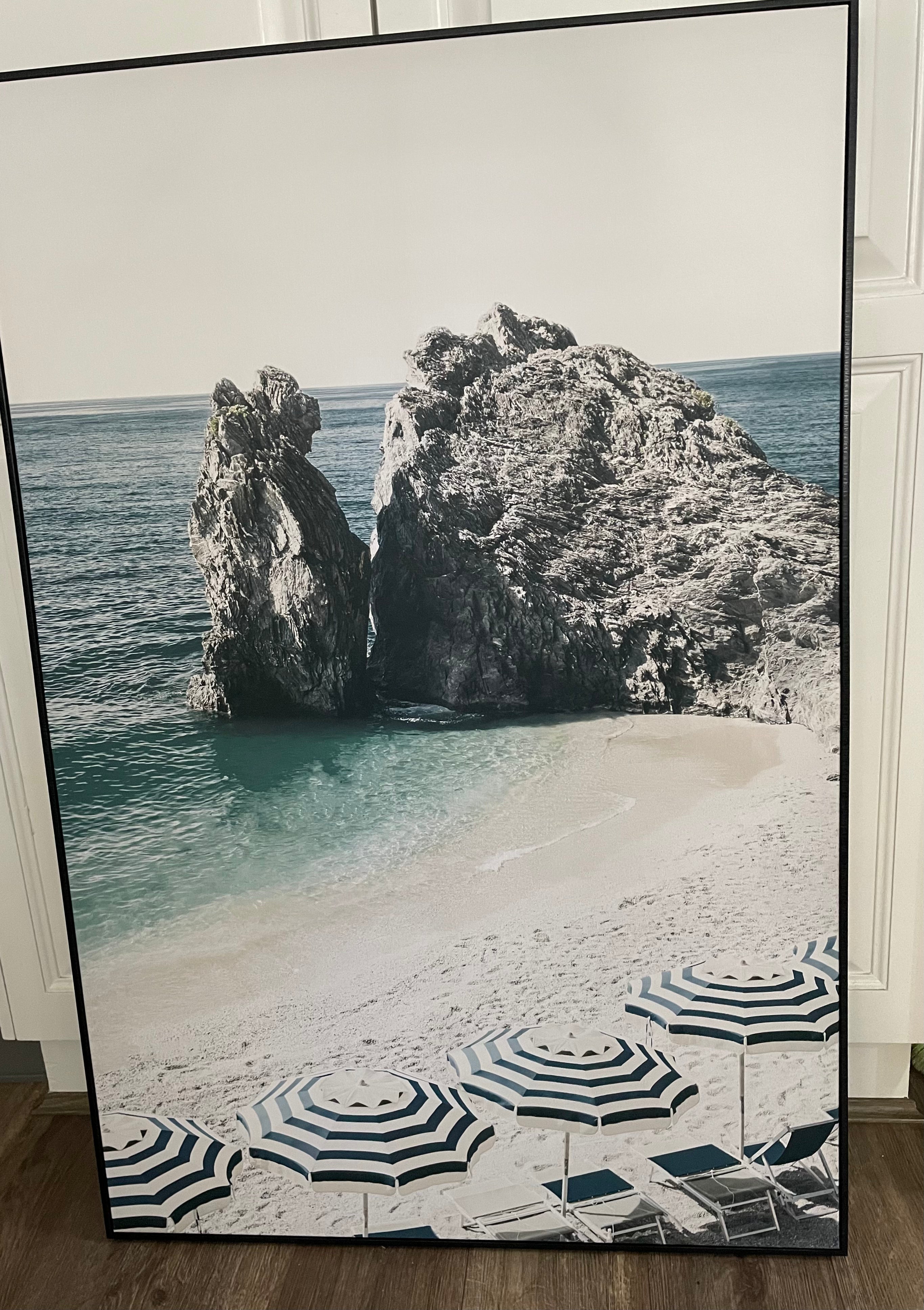 (HIRED) Framed Blue Umbrellas