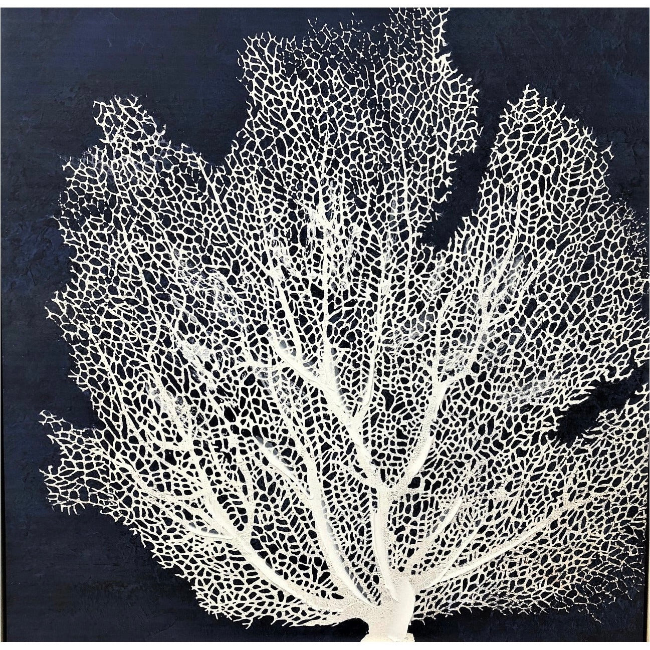 (HIRED) Framed Navy Coral - Print B