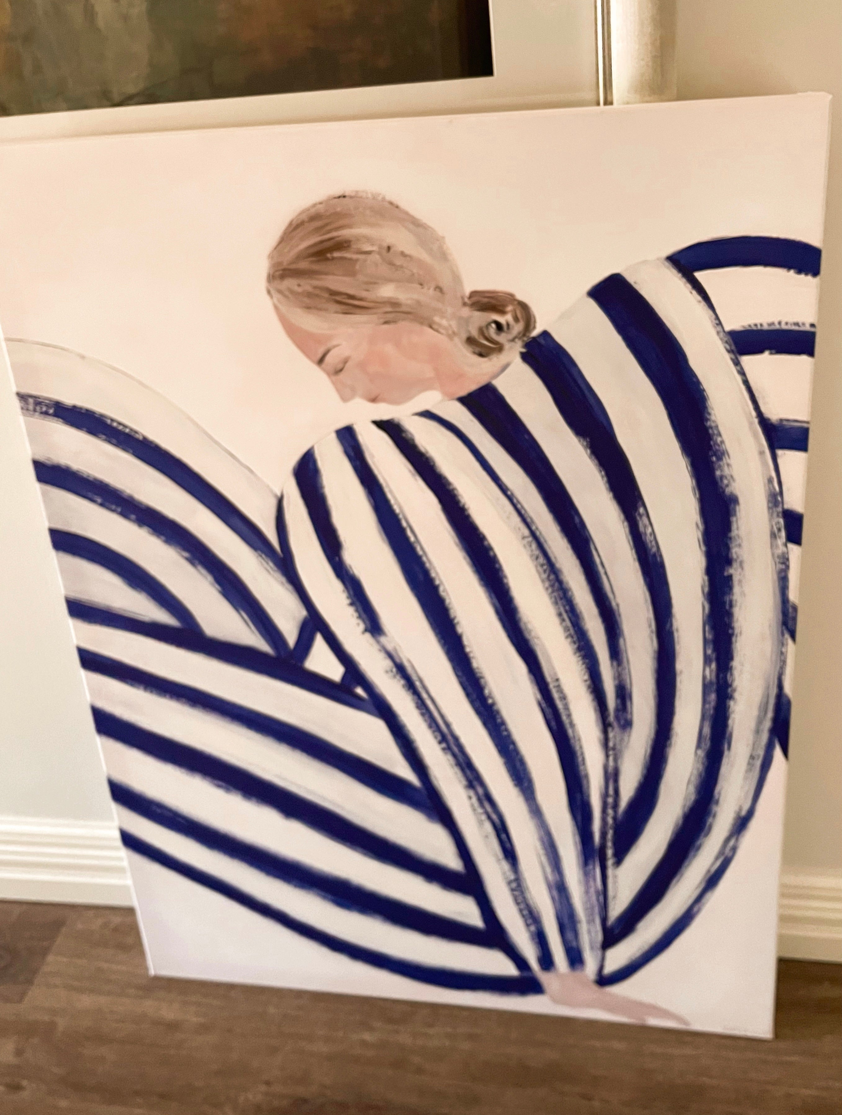 (HIRED) Vintage Woman (Blue and White)
