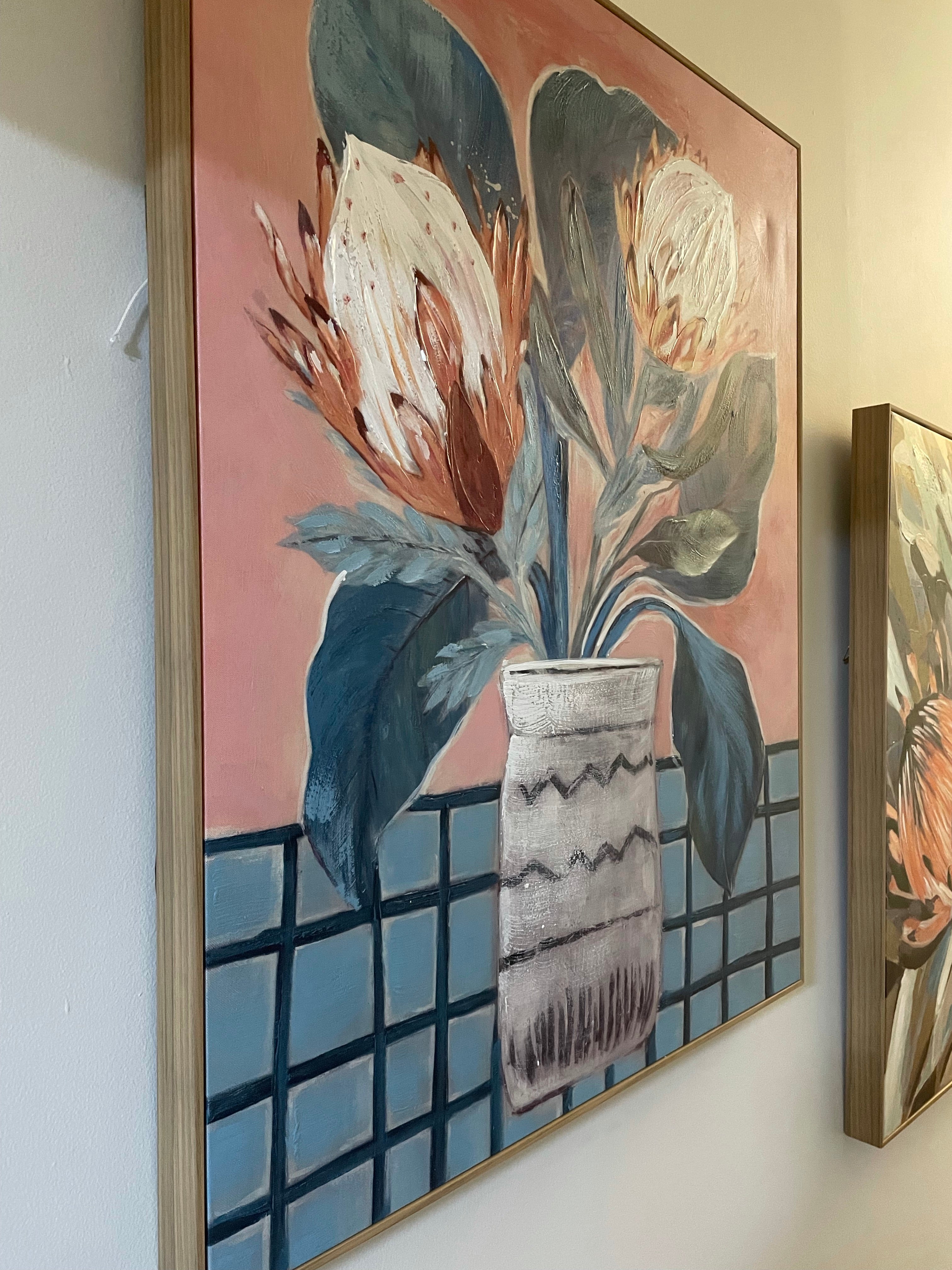 Maisie - Protea Oak Framed Oil Painting (80 x 100 cm)