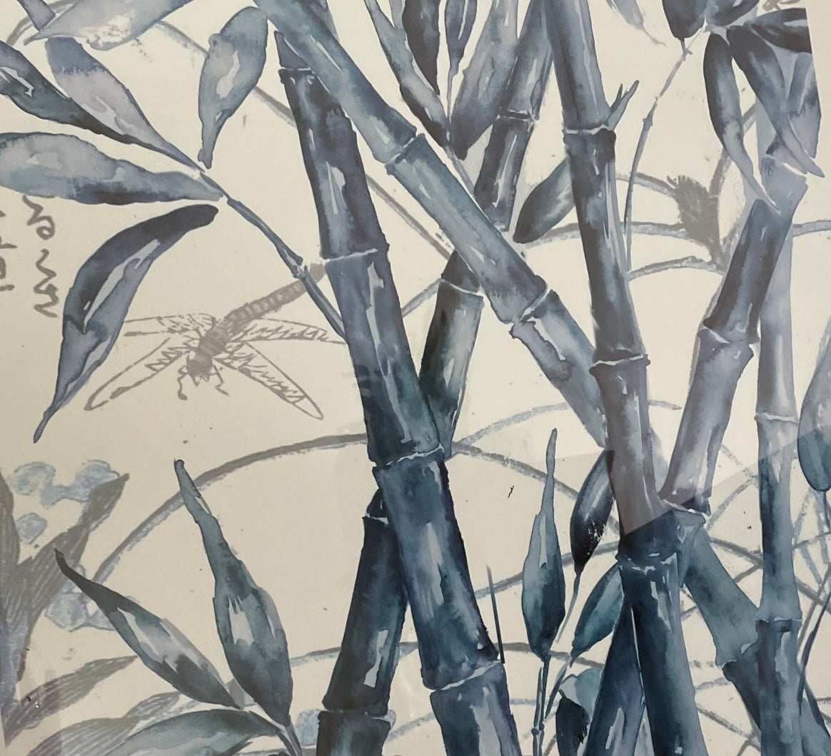 Framed Blue Bamboo - Print B
