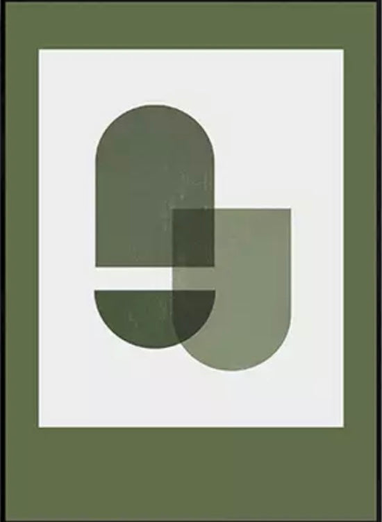 Modern Abstract Olive - Print C