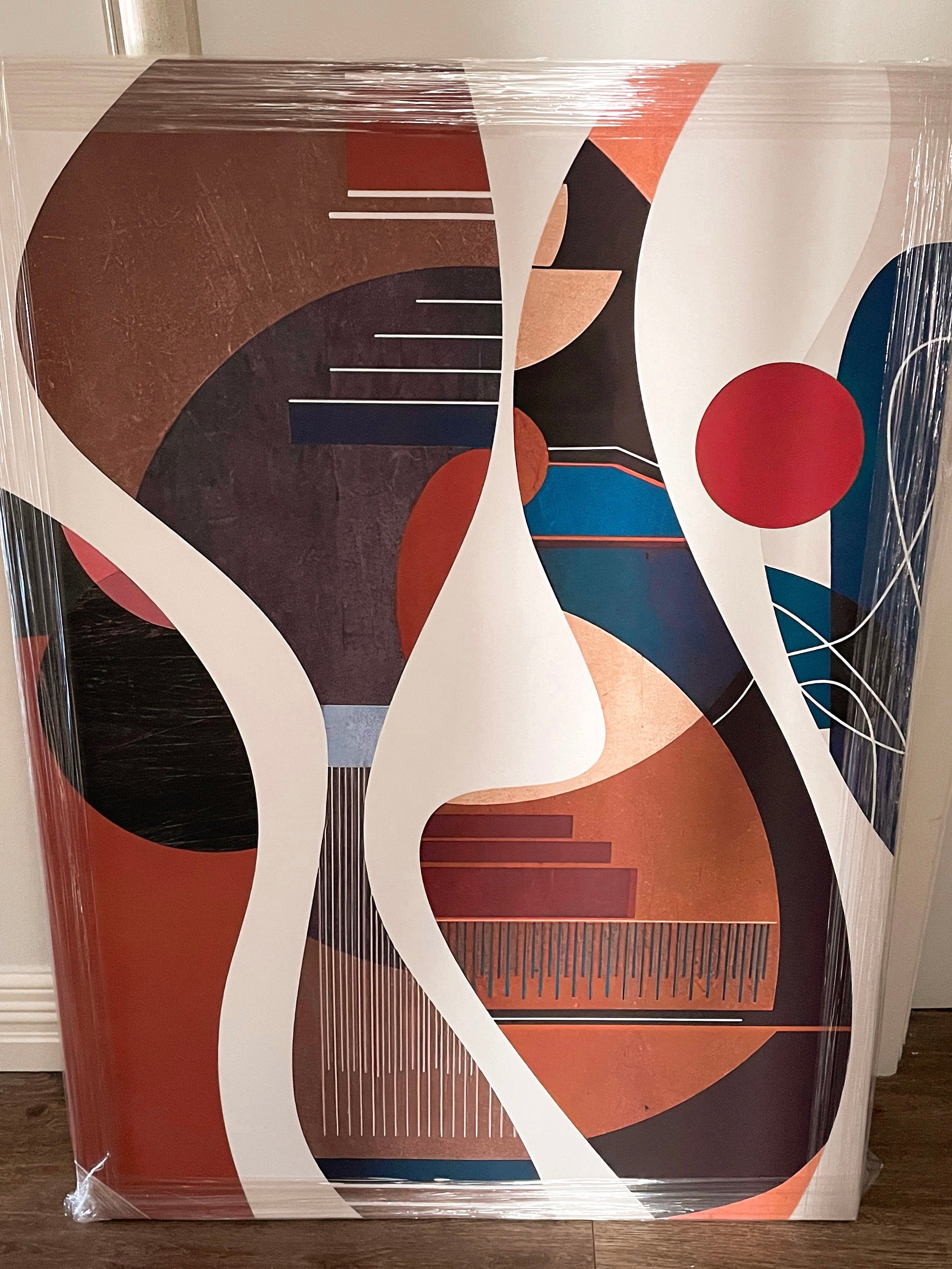 Abstract Geometric Tan - Print A