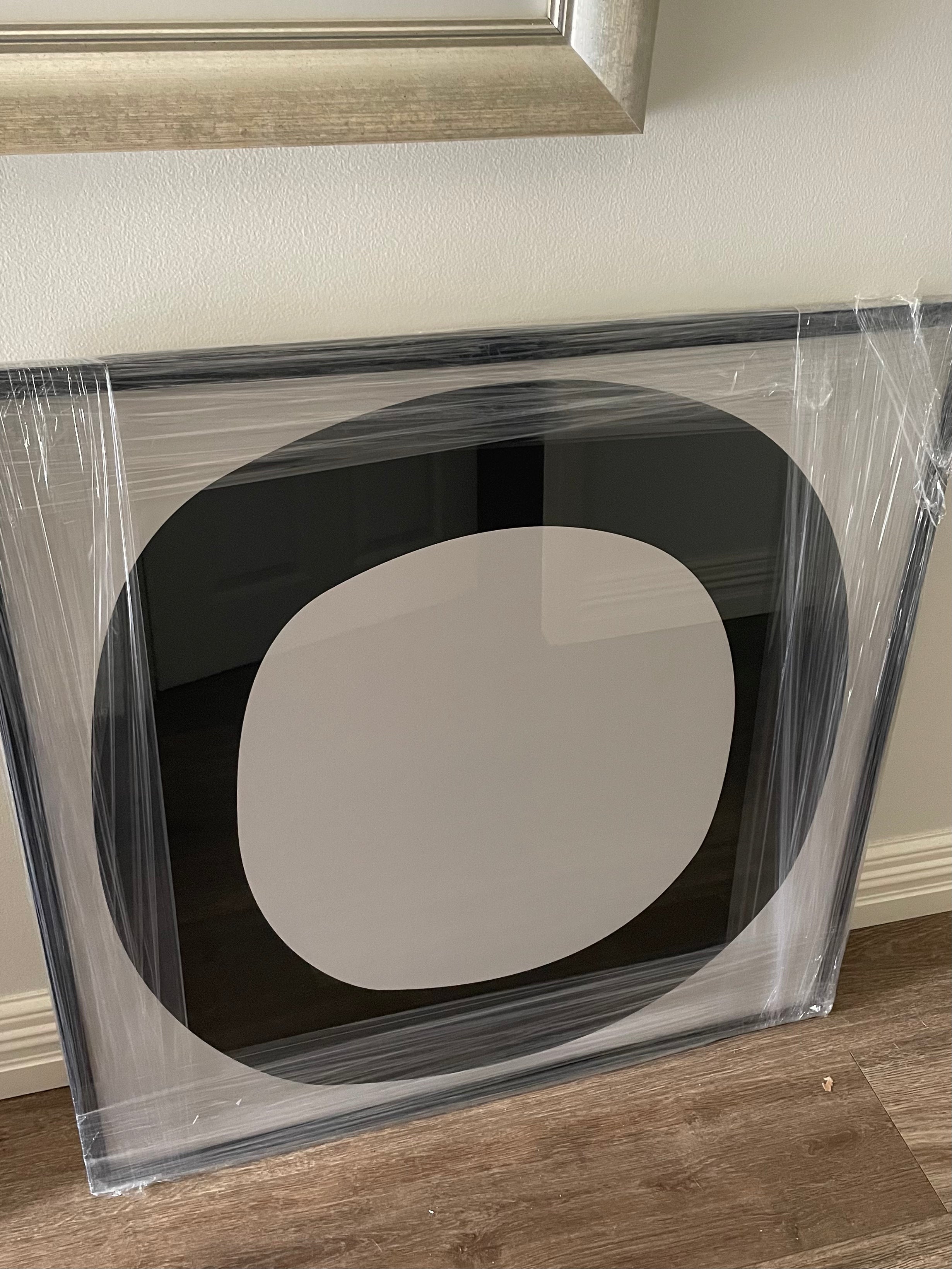 Framed Abstract Black Geometric Print B