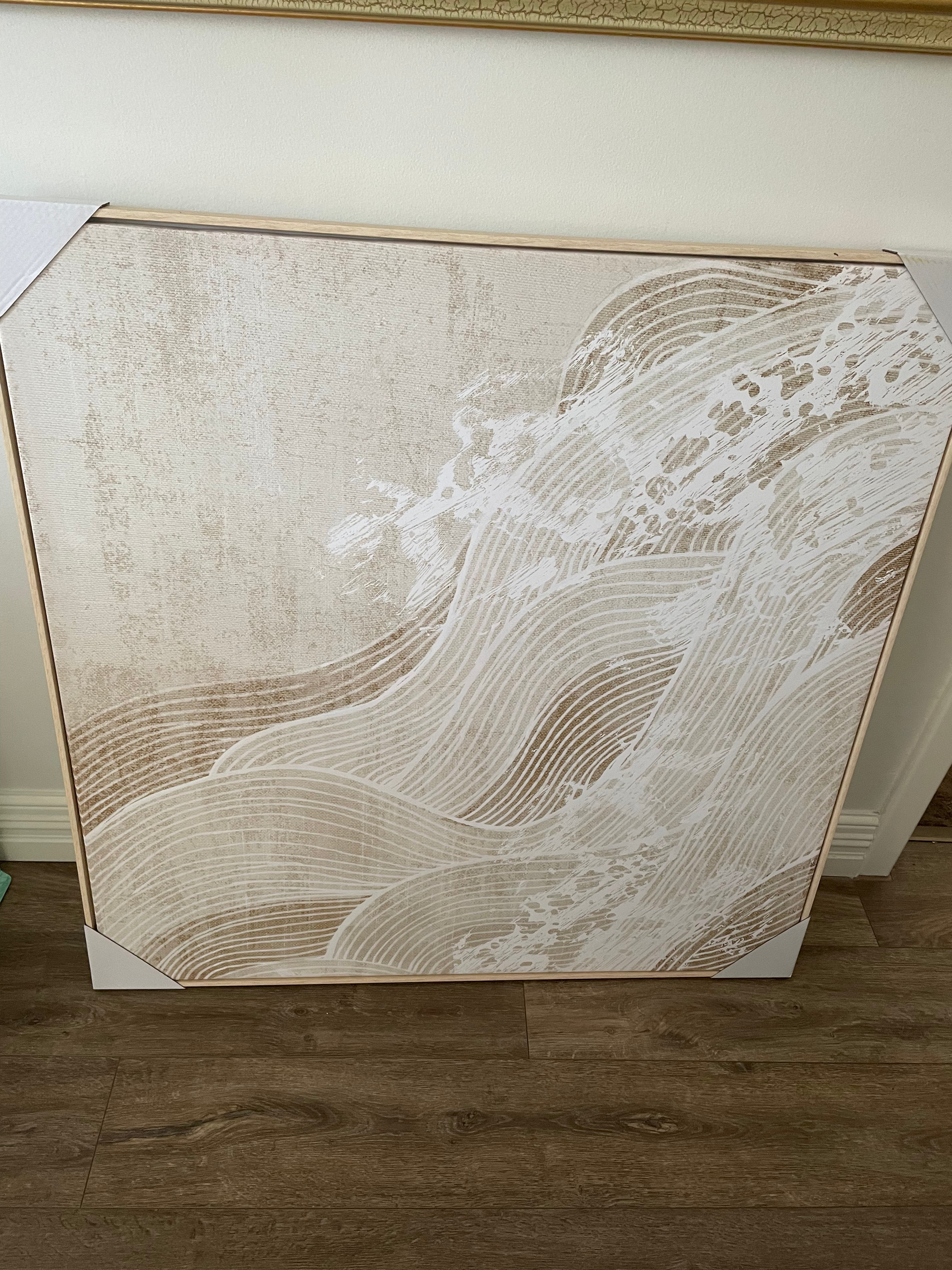 Framed Tidal Wave canvas print