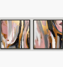 Load image into Gallery viewer, (HIRED) Framed - Blush &amp; Gold Abstract (Set of 2)
