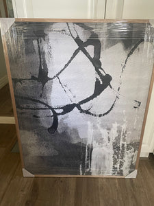Framed - Abstract Grey & Black