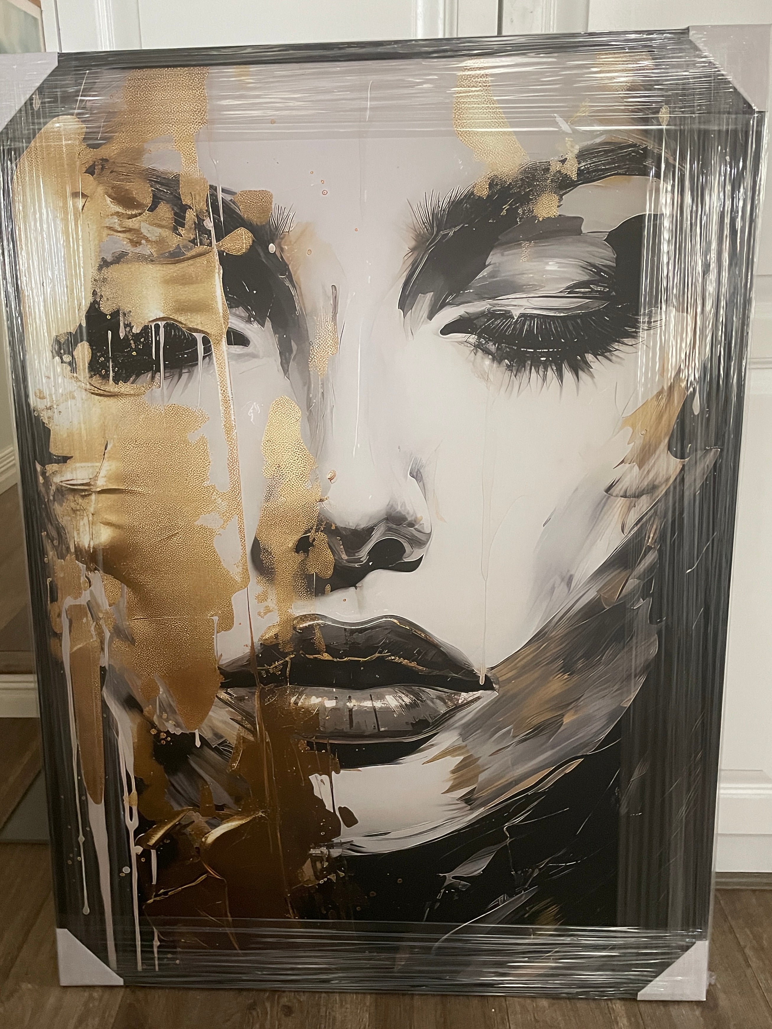 Framed - Woman Painted Gold