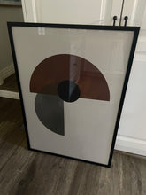 Load image into Gallery viewer, (HOLD) Framed - Geometric in Tan, Grey &amp; Black - Print B
