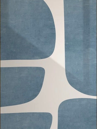 (HOLD) Framed - Blue Beige Minimalist - Print A