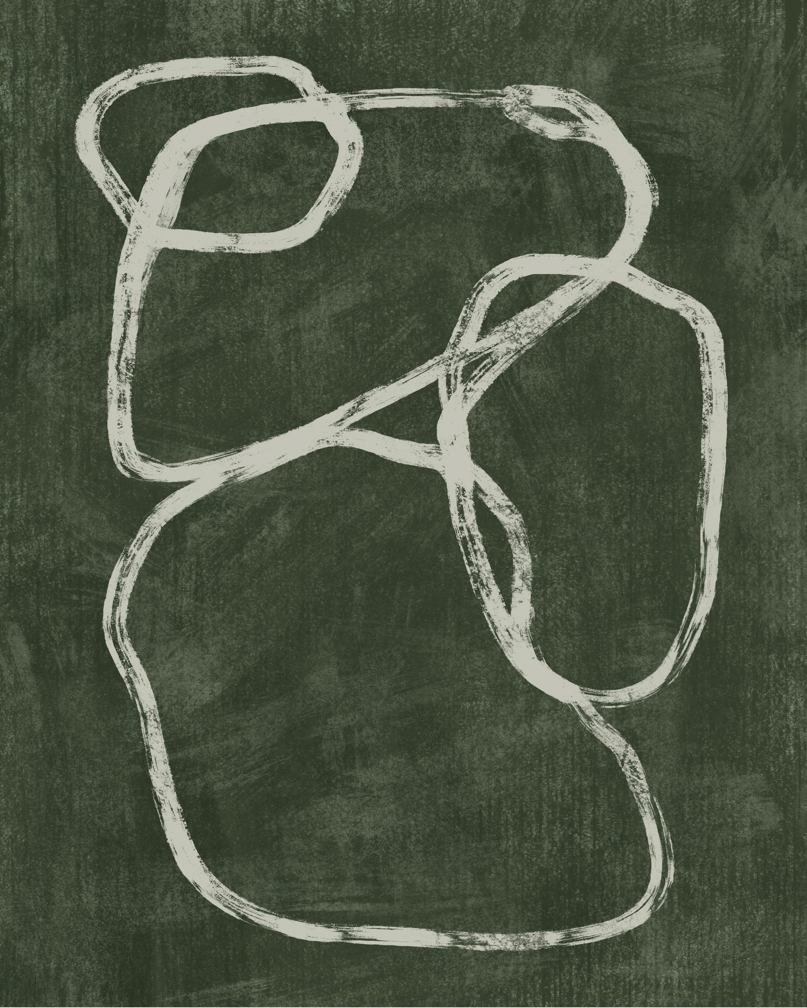 (HIRED) Framed - Fluid Lines - Print B