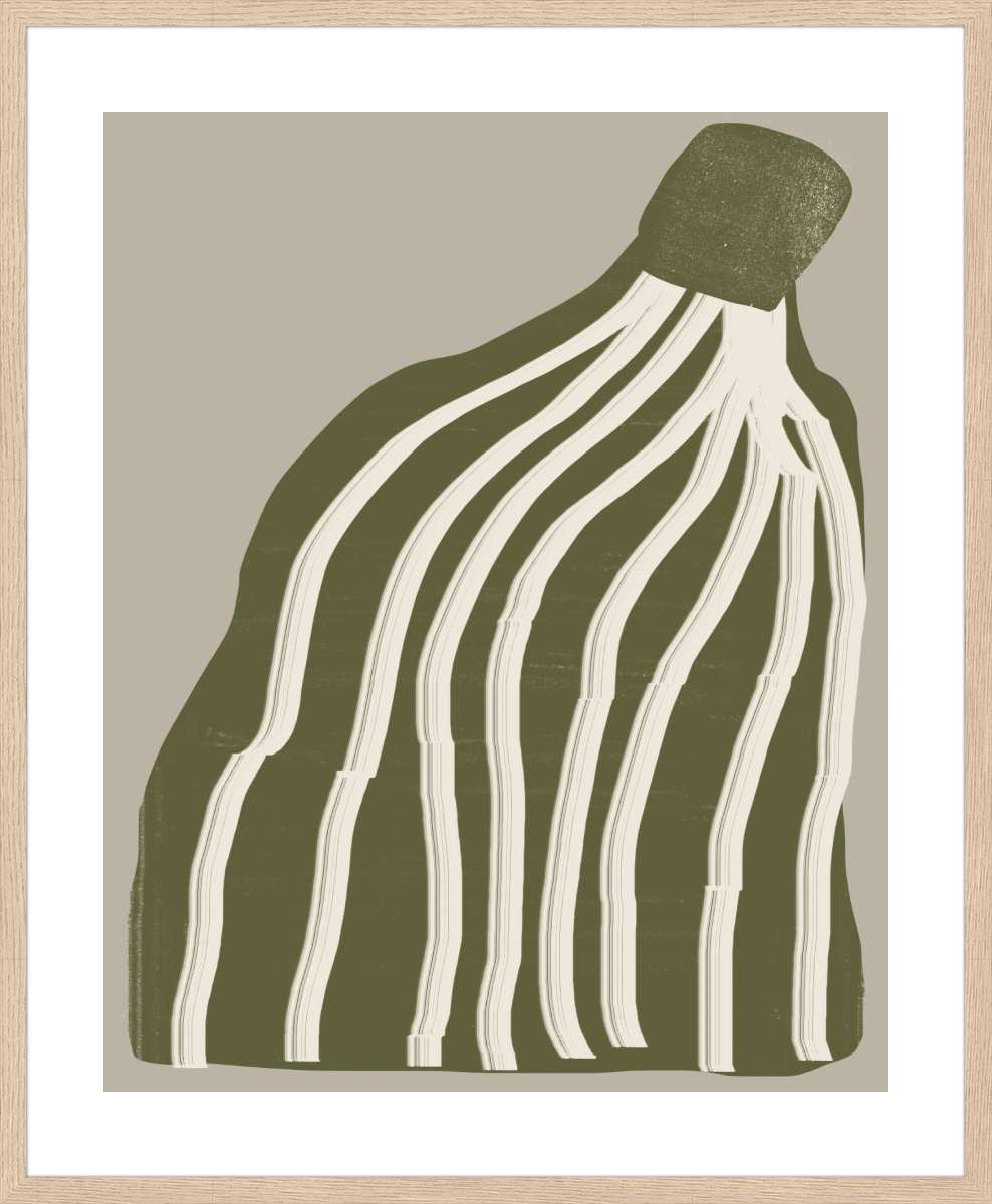 Oak Frame with White Border