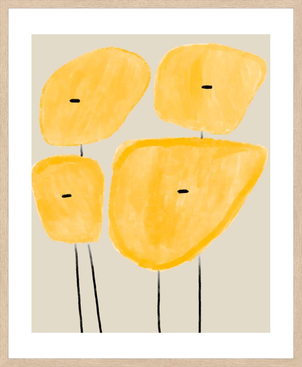 Oak Frame with White Border