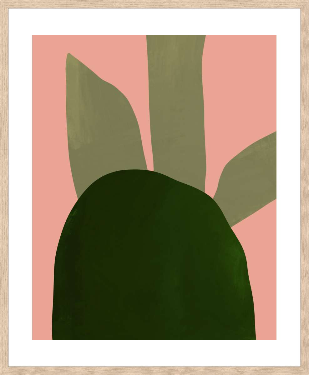 Oak Frame with White Border