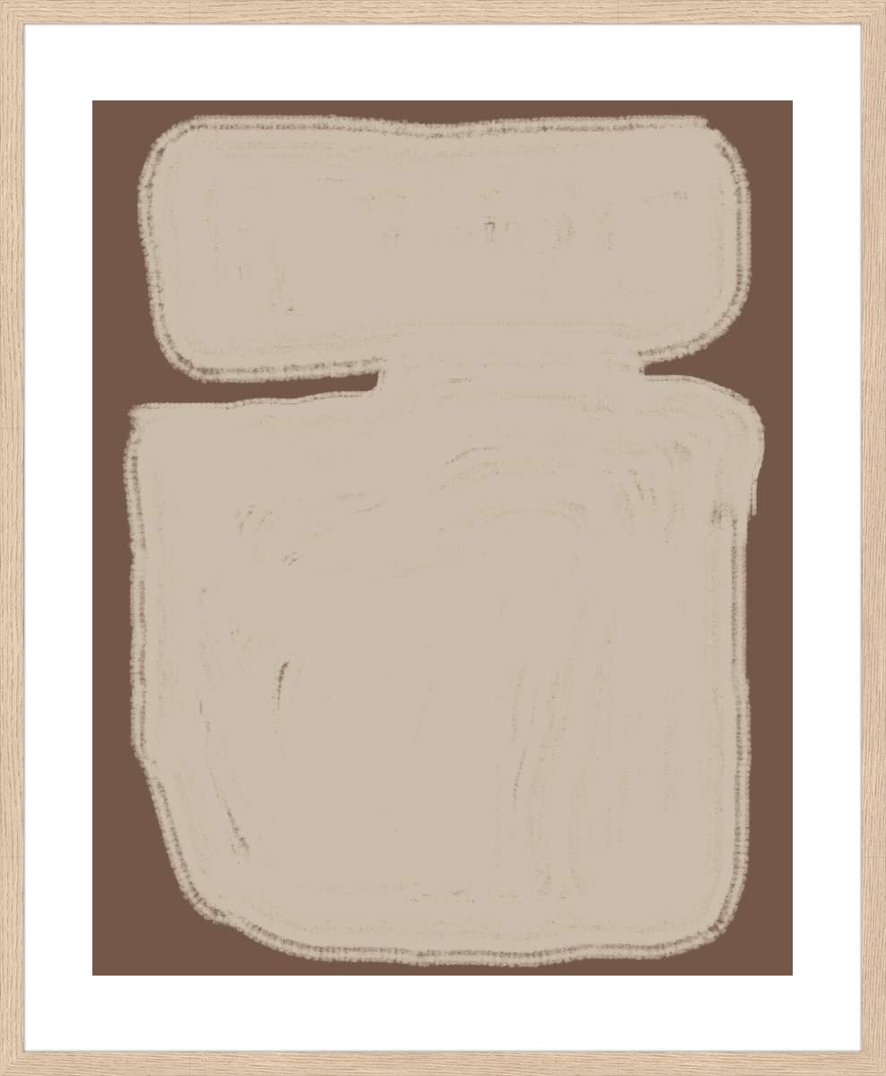 Oak Frame with White Border