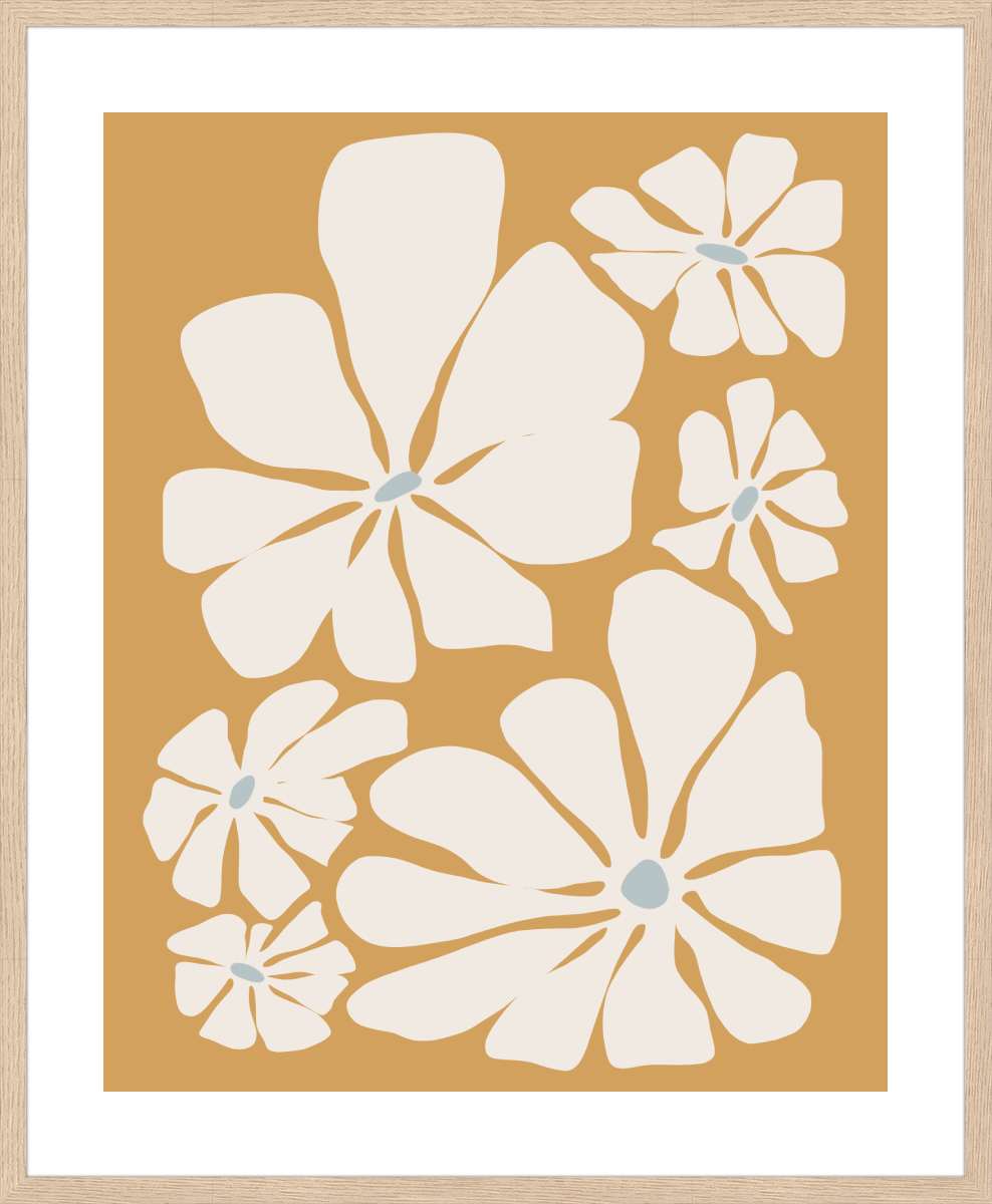 Oak Frame with White Border