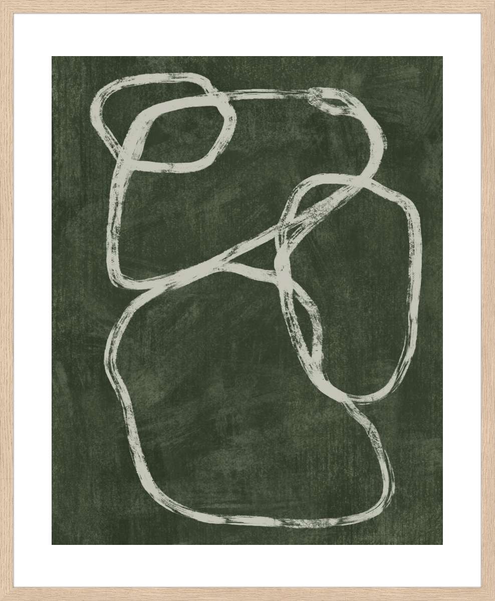 Oak Frame with White Border