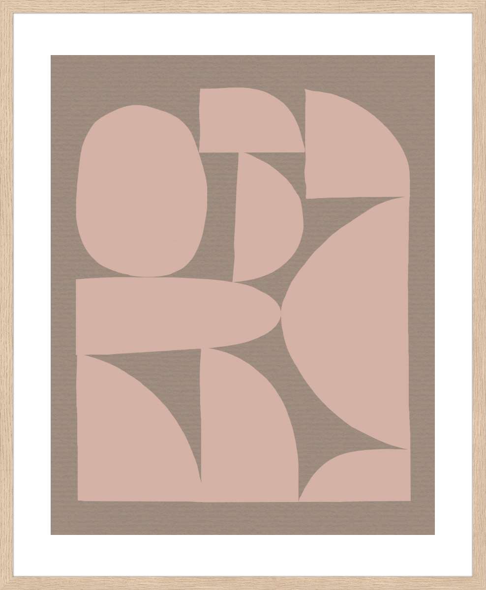 Oak Frame with White Border