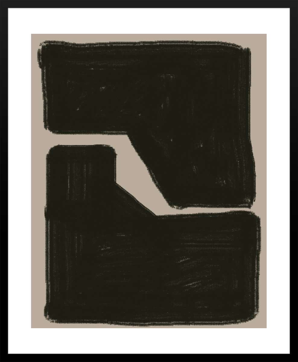 Black Frame with White Border