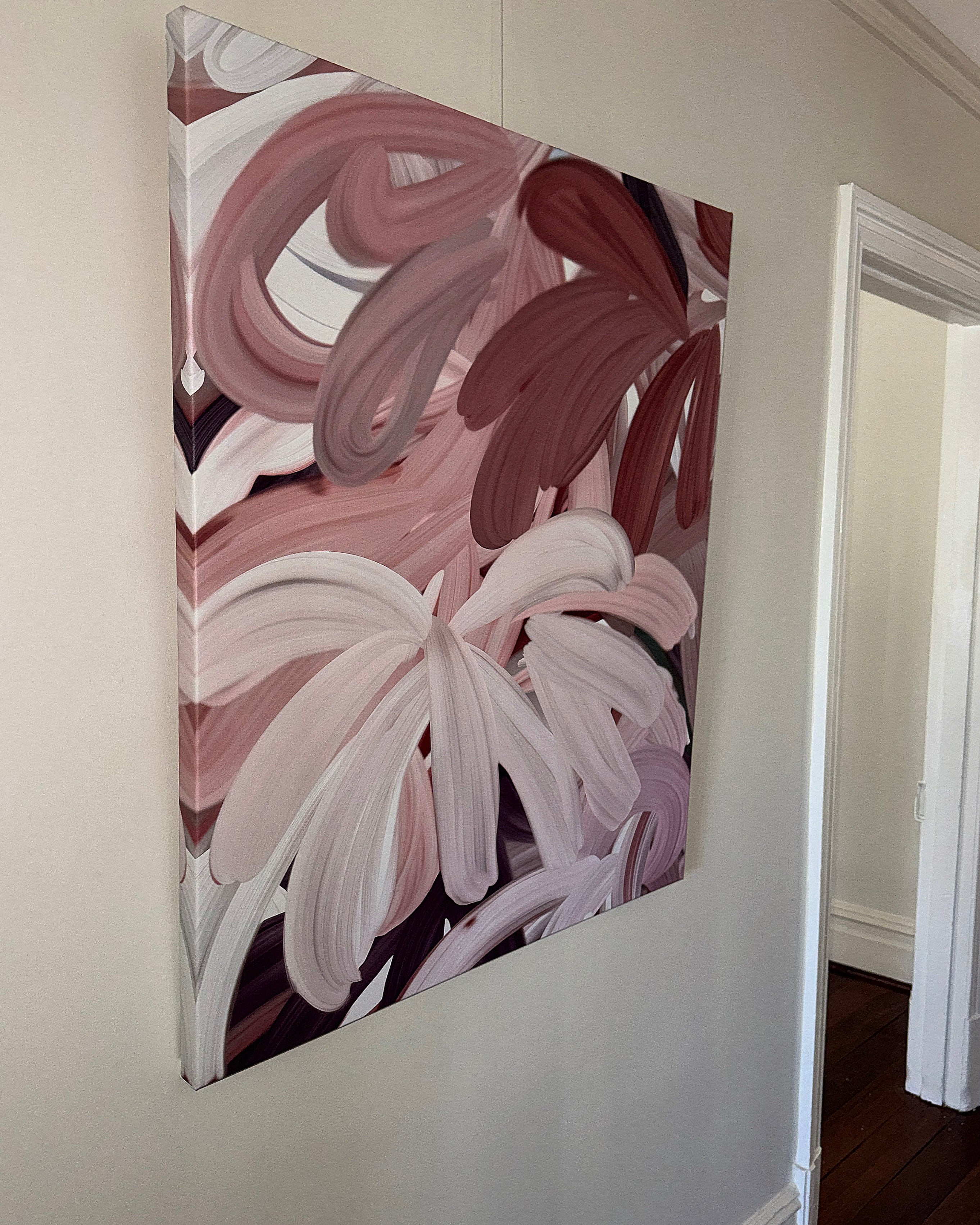 (HIRED) Abstract Blush Brushstrokes Duo