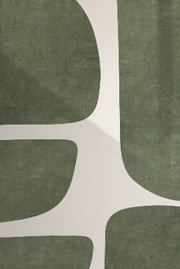 (HIRED) Framed - Green Beige Minimalist - Print A