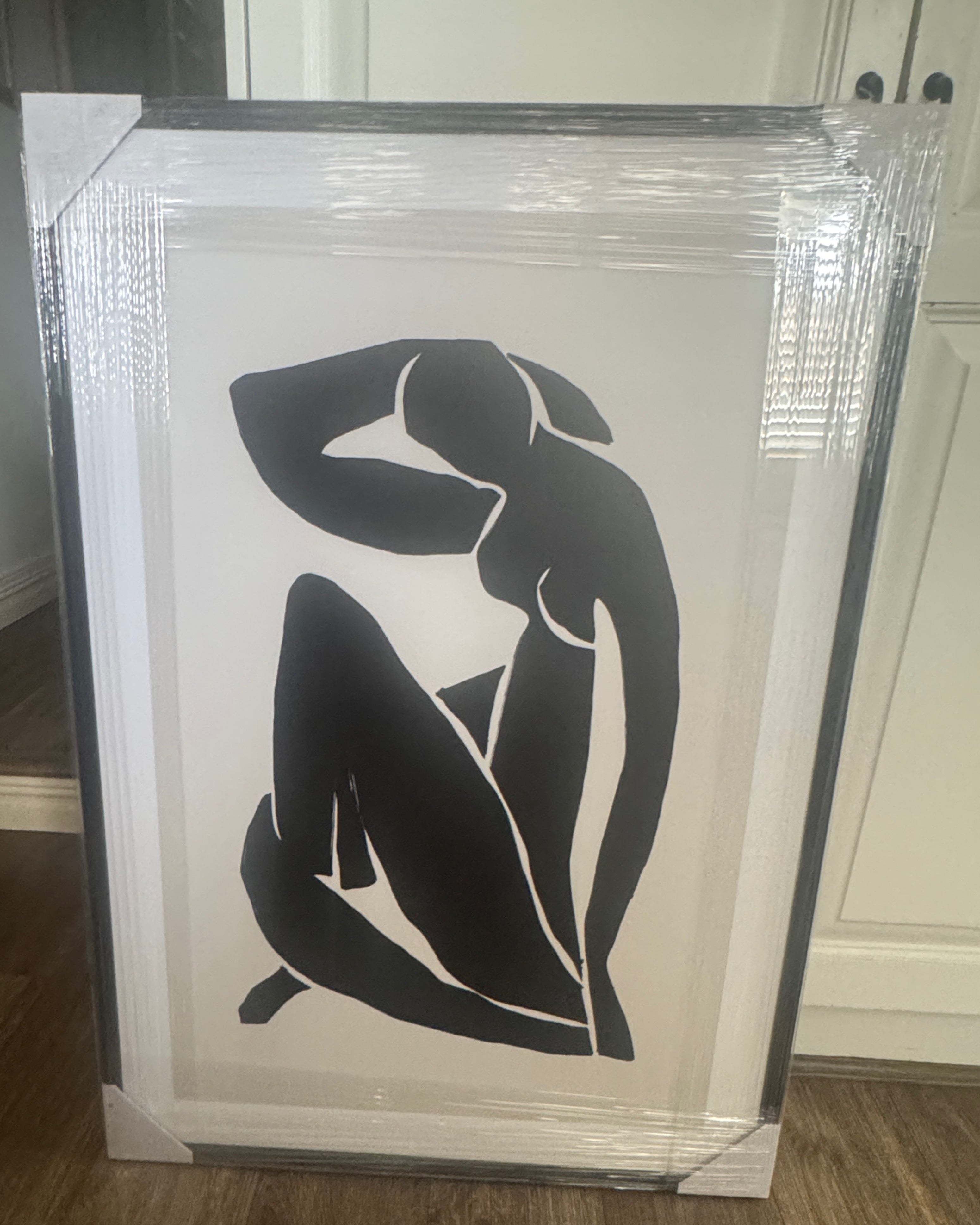 (HIRED) Framed -  Silhouette Form in Black