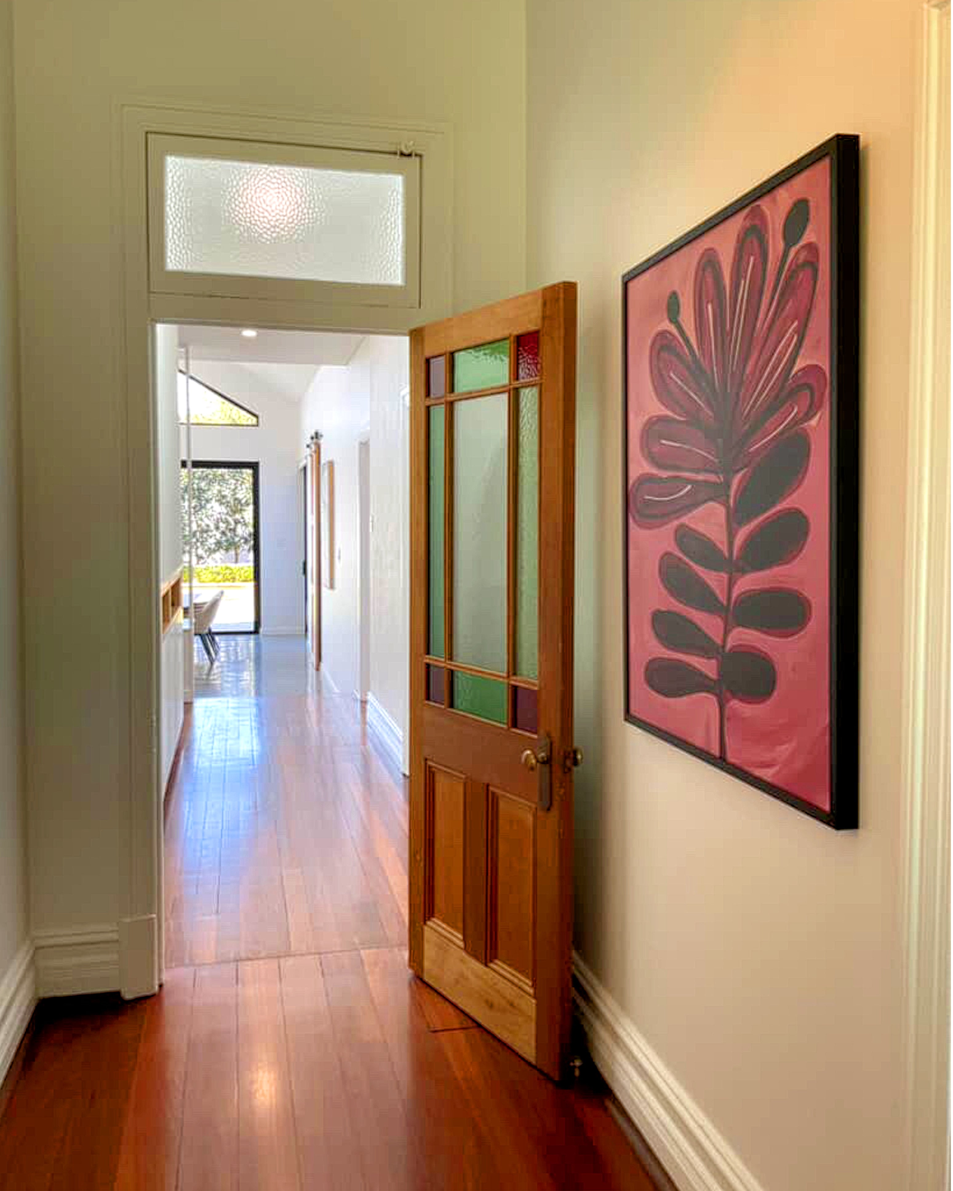 (HIRED) Framed - Blush Flower Stem