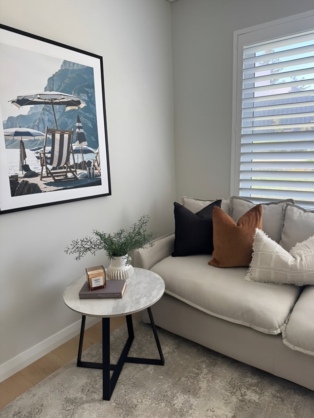 (HIRED) Framed - Beach Chairs - Print B