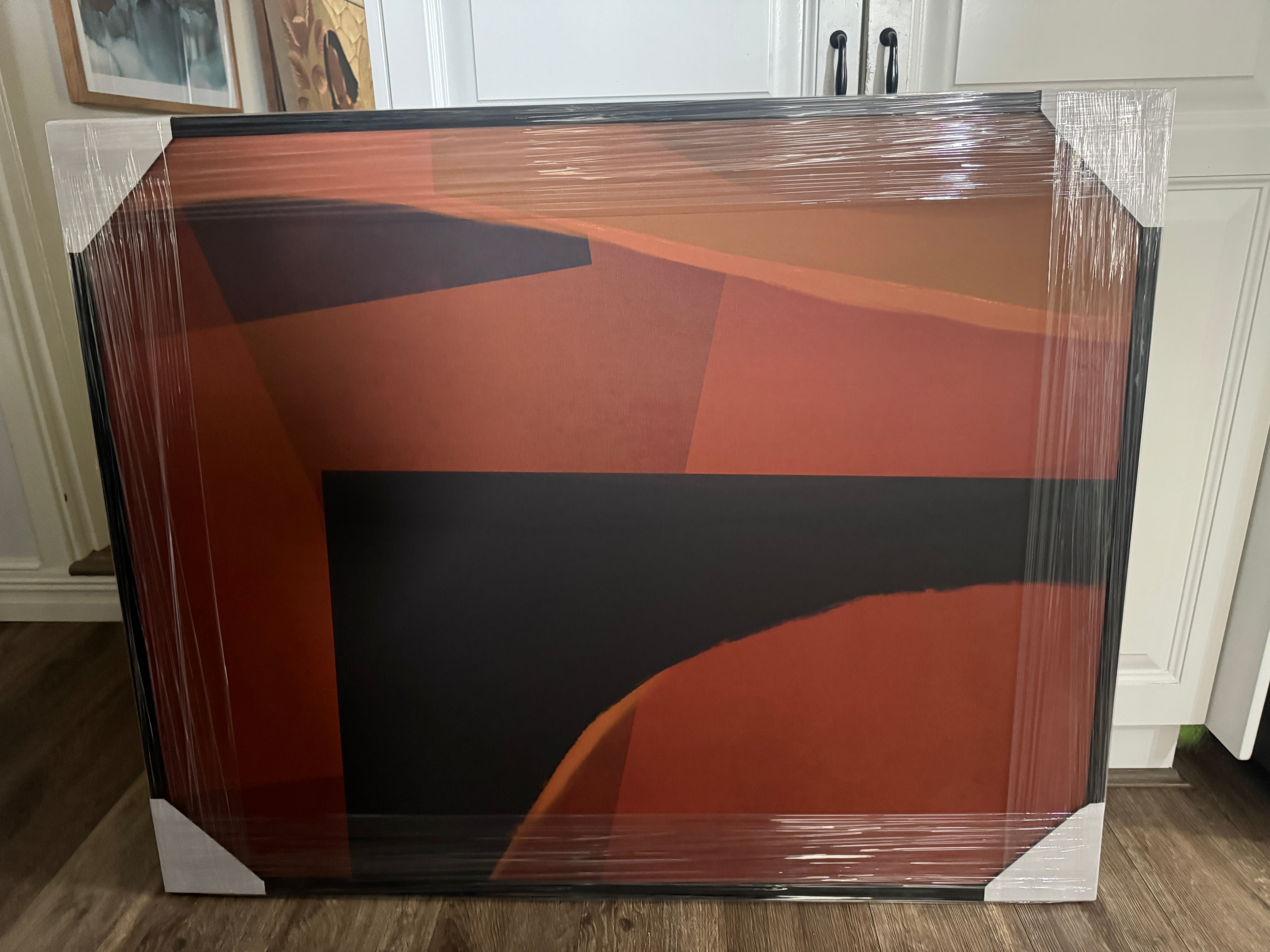 (HIRED) Framed - Brown Black Abstract