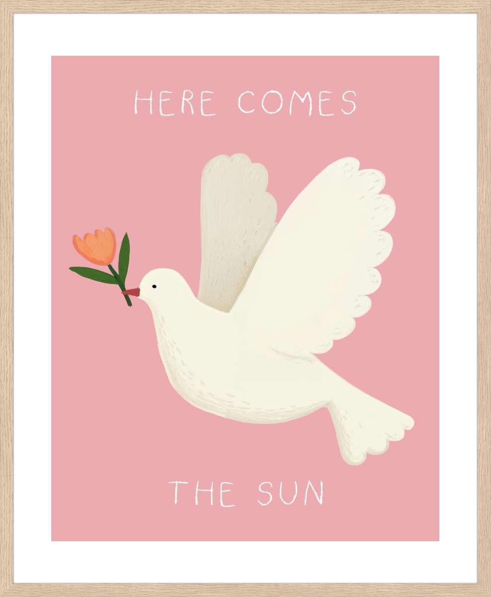 Oak Frame with White Border