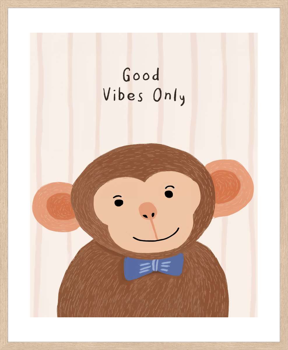 Oak Frame with White Border