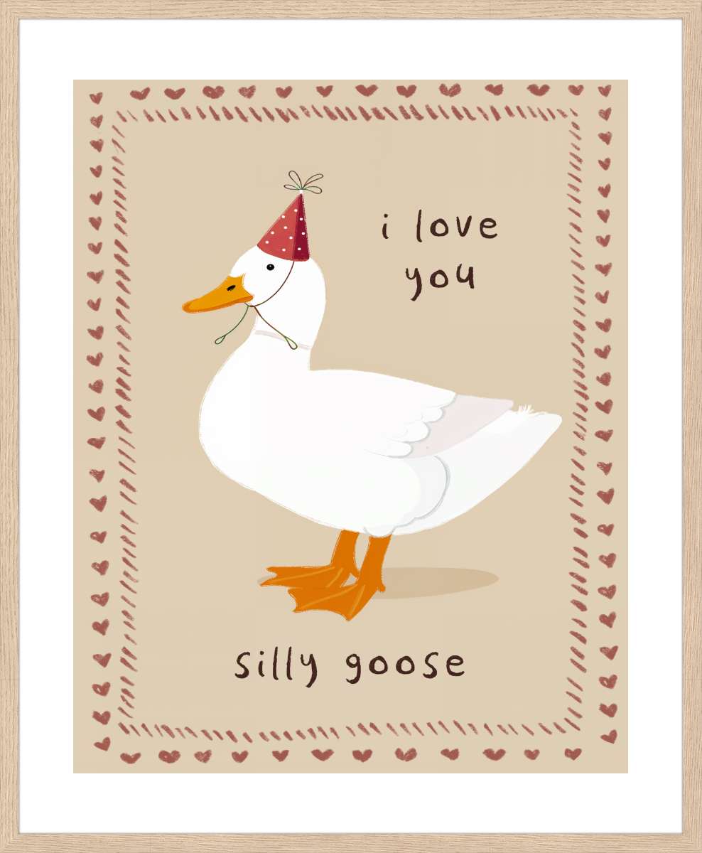 Oak Frame with White Border