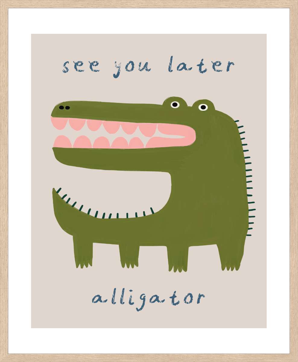 Oak Frame with White Border