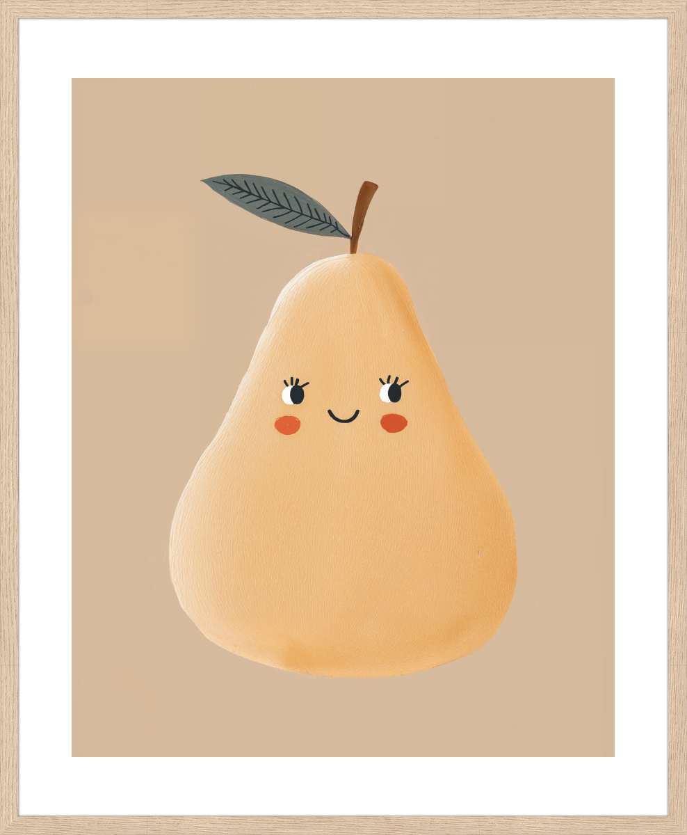 Oak Frame with White Border