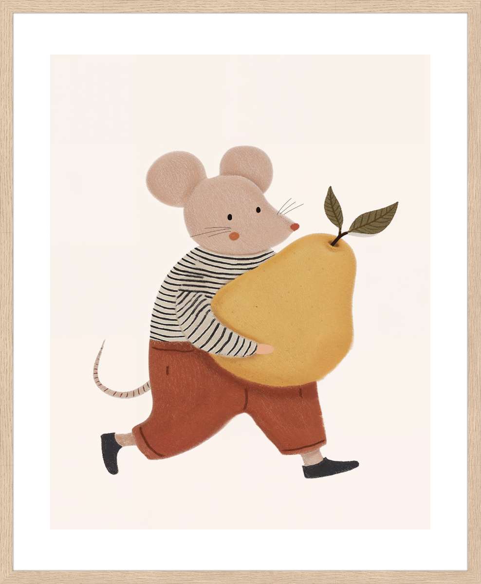 Oak Frame with White Border