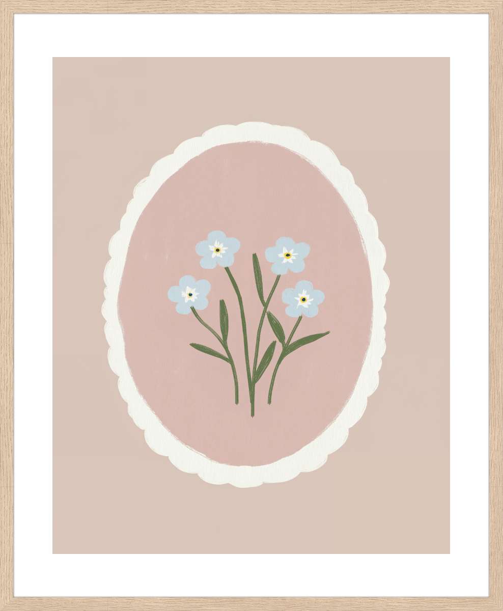 Oak Frame with White Border