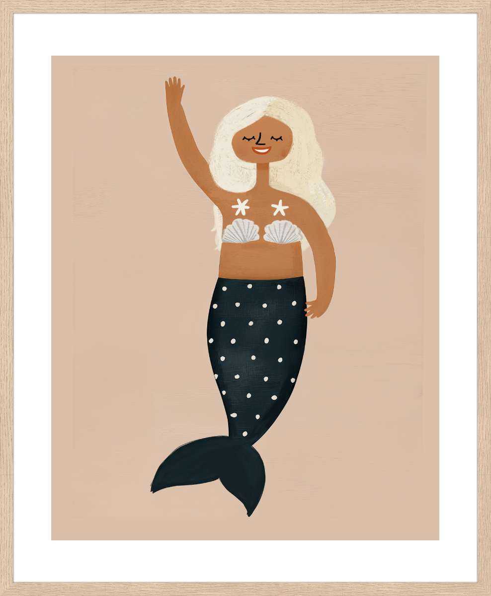 Oak Frame with White Border