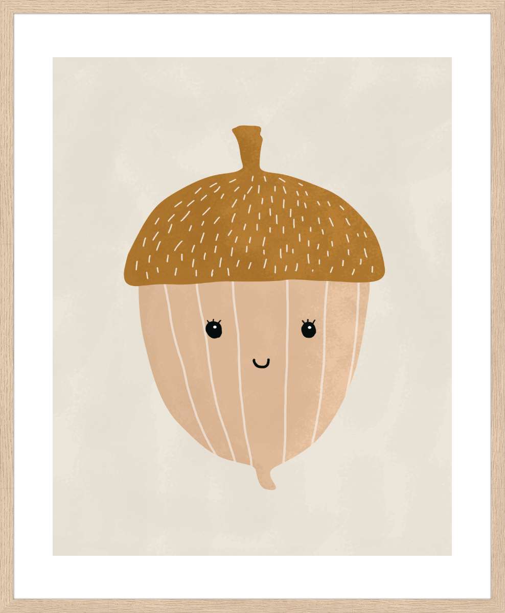 Oak Frame with White Border