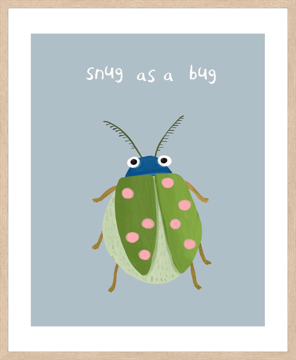 Oak Frame with White Border