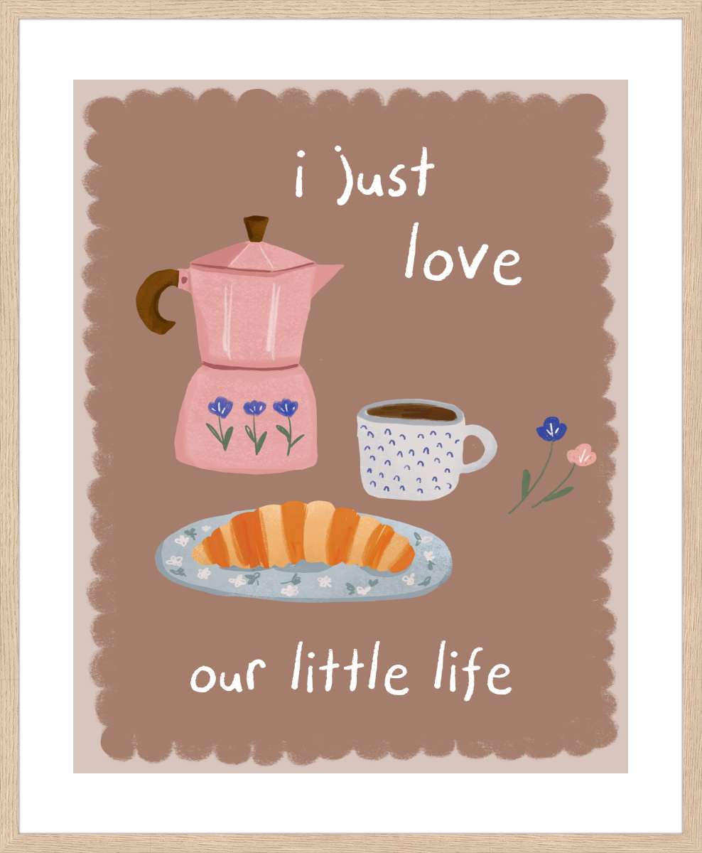 Oak Frame with White Border