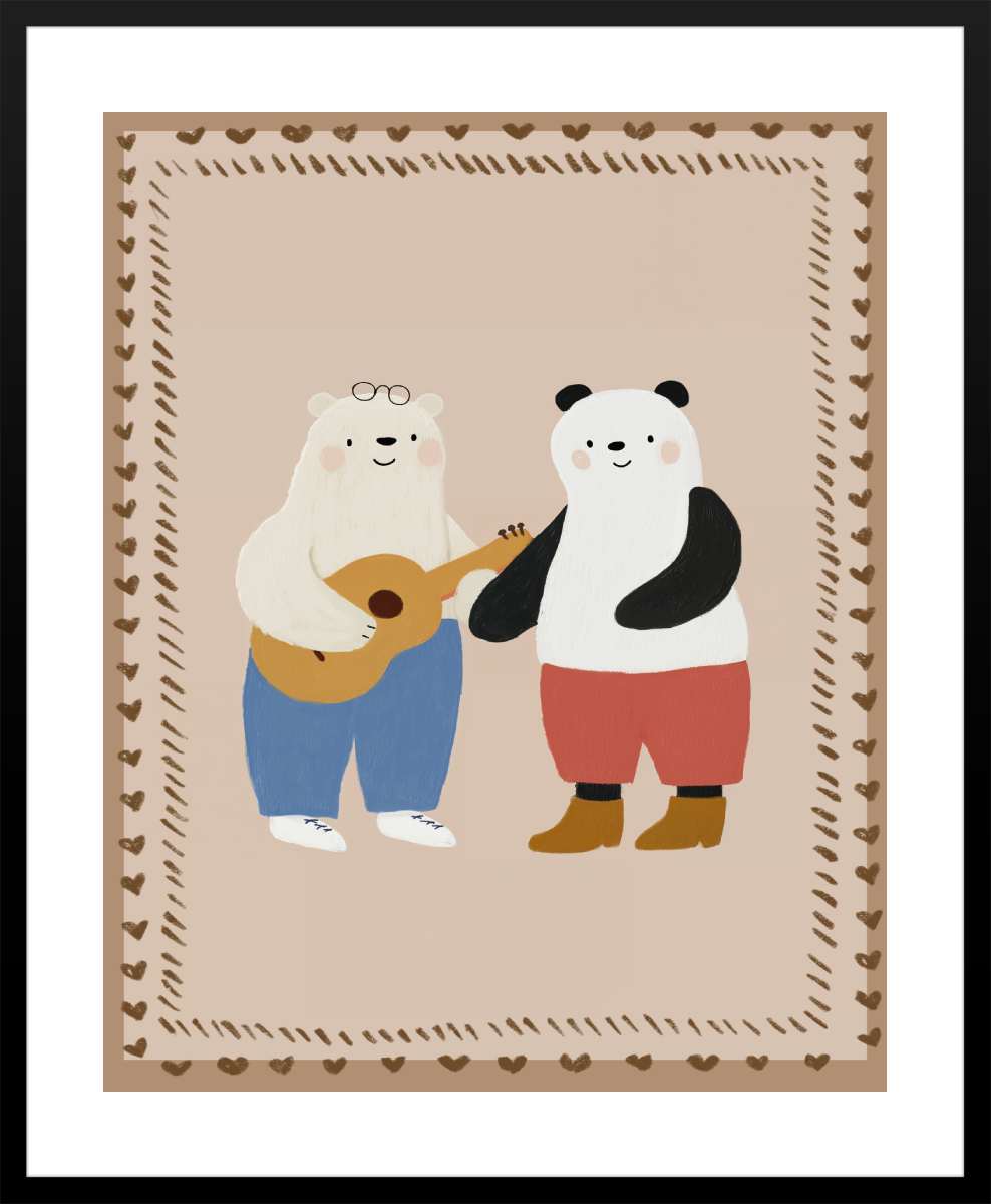 Black Frame with White Border