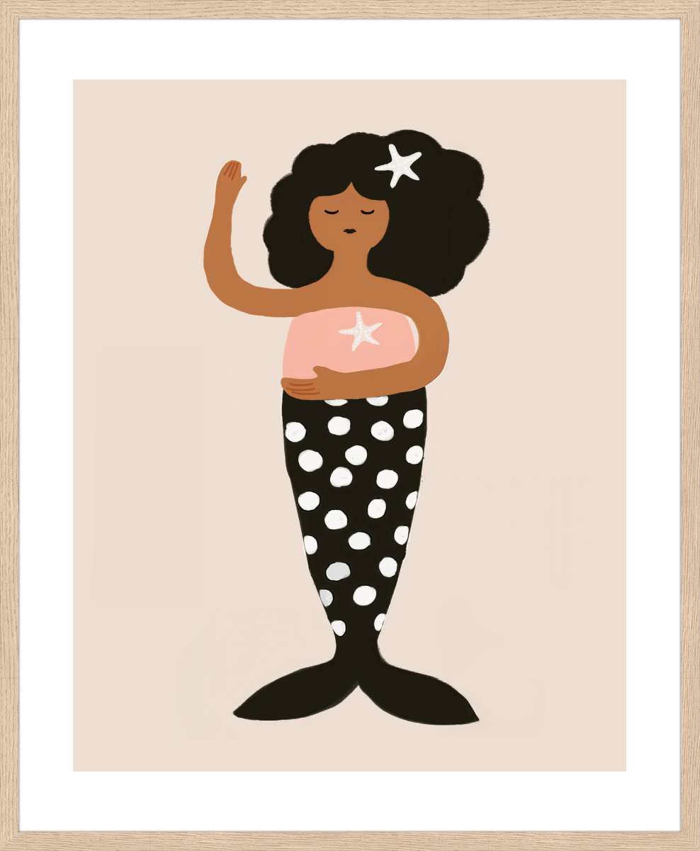 Oak Frame with White Border